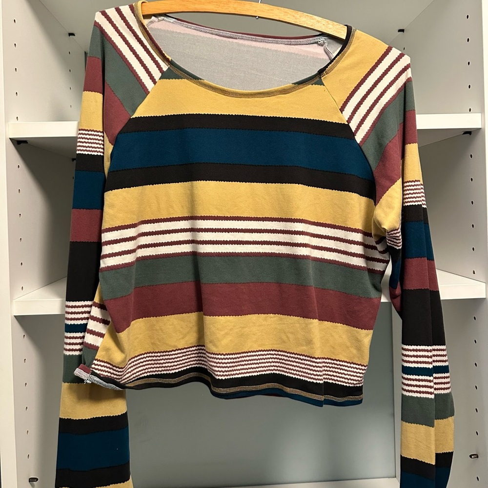 Colorful Striped Long Sleeve Top